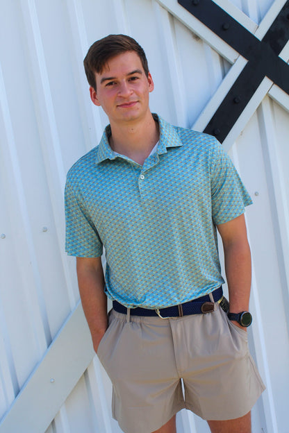 Men's On The Fly Performance Polo Slate/Multi