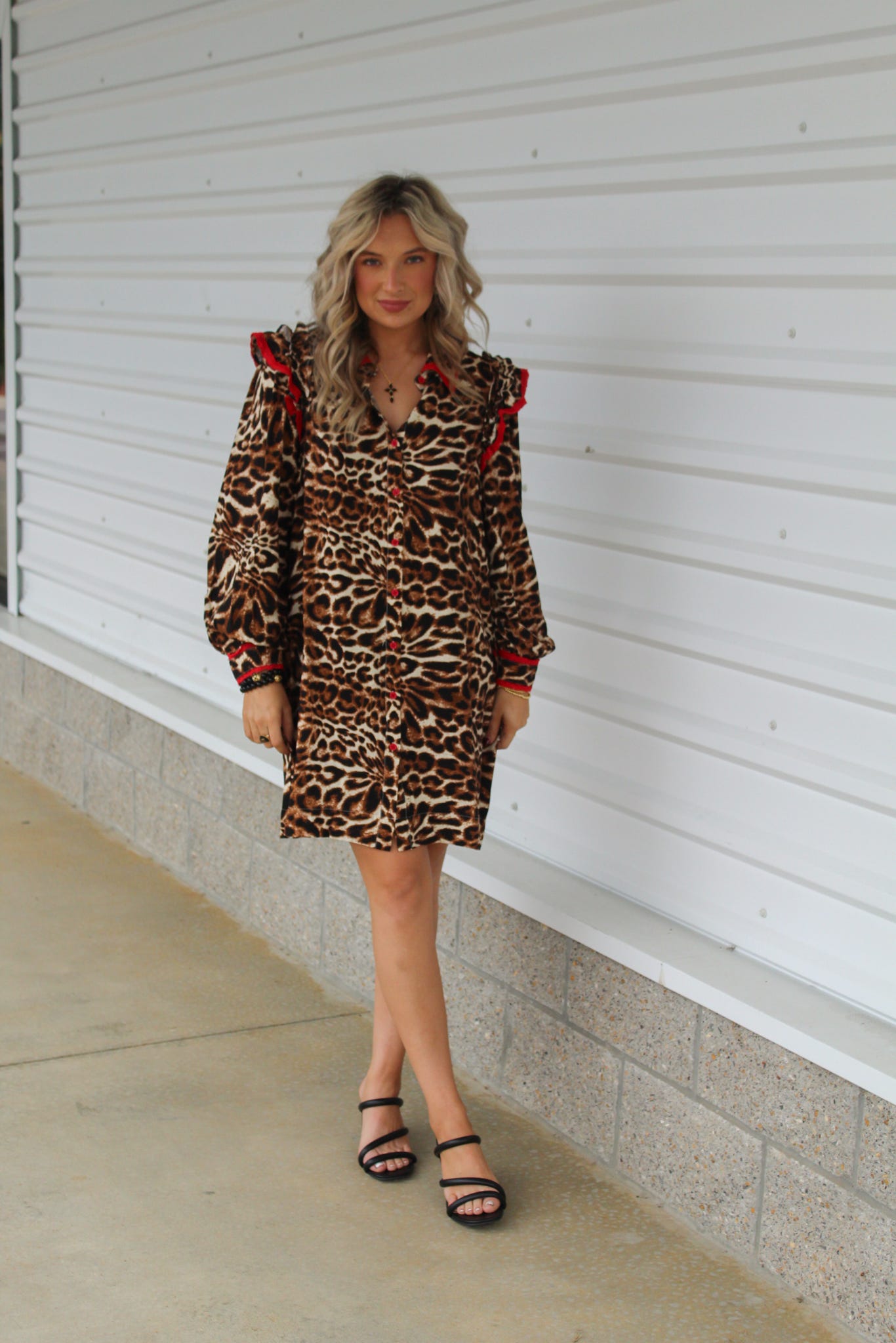 Back for More Red Animal Print Dress