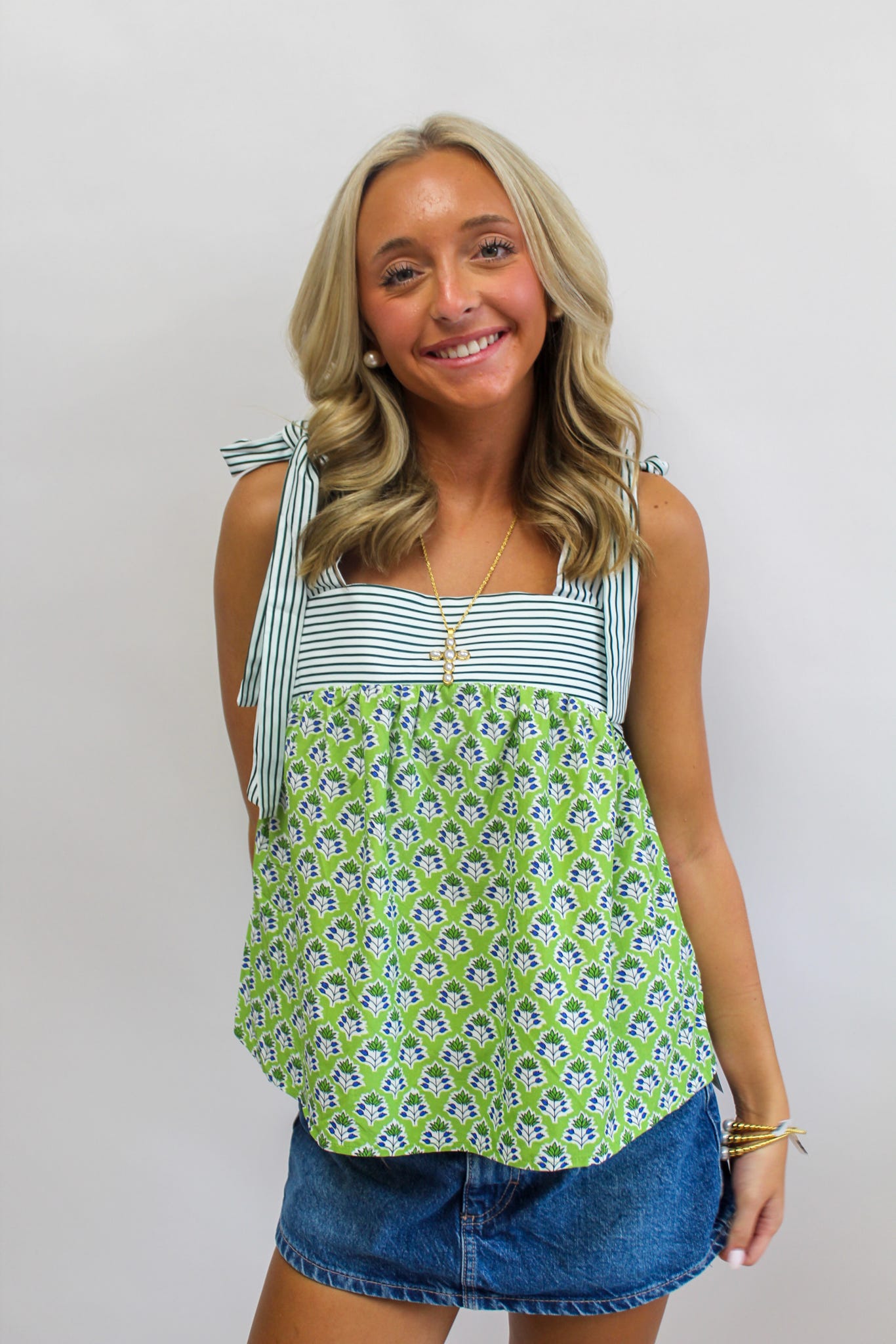 Lime Grove Tie Strap Top
