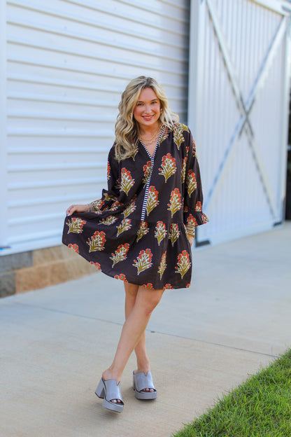 Cecily Detailed V-Neck Dress