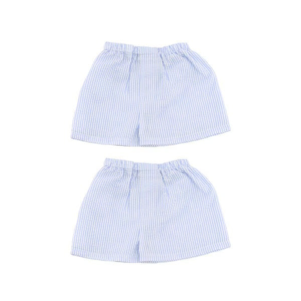 Baby Blue Seersucker Shorts 0-6M