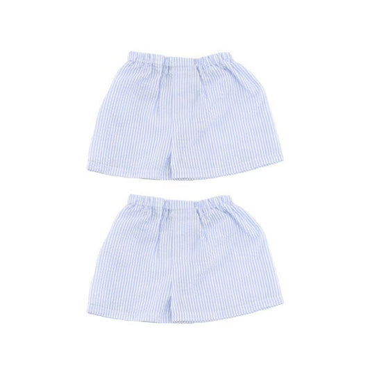 Baby Blue Seersucker Shorts 6-12M