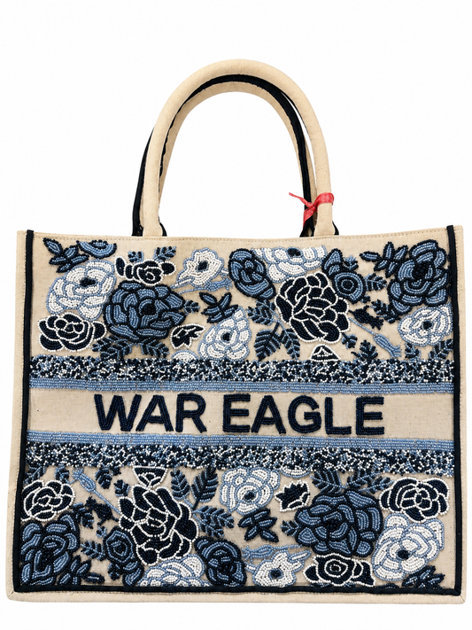 War Eagle Tote - Ivory/Blue/Navy