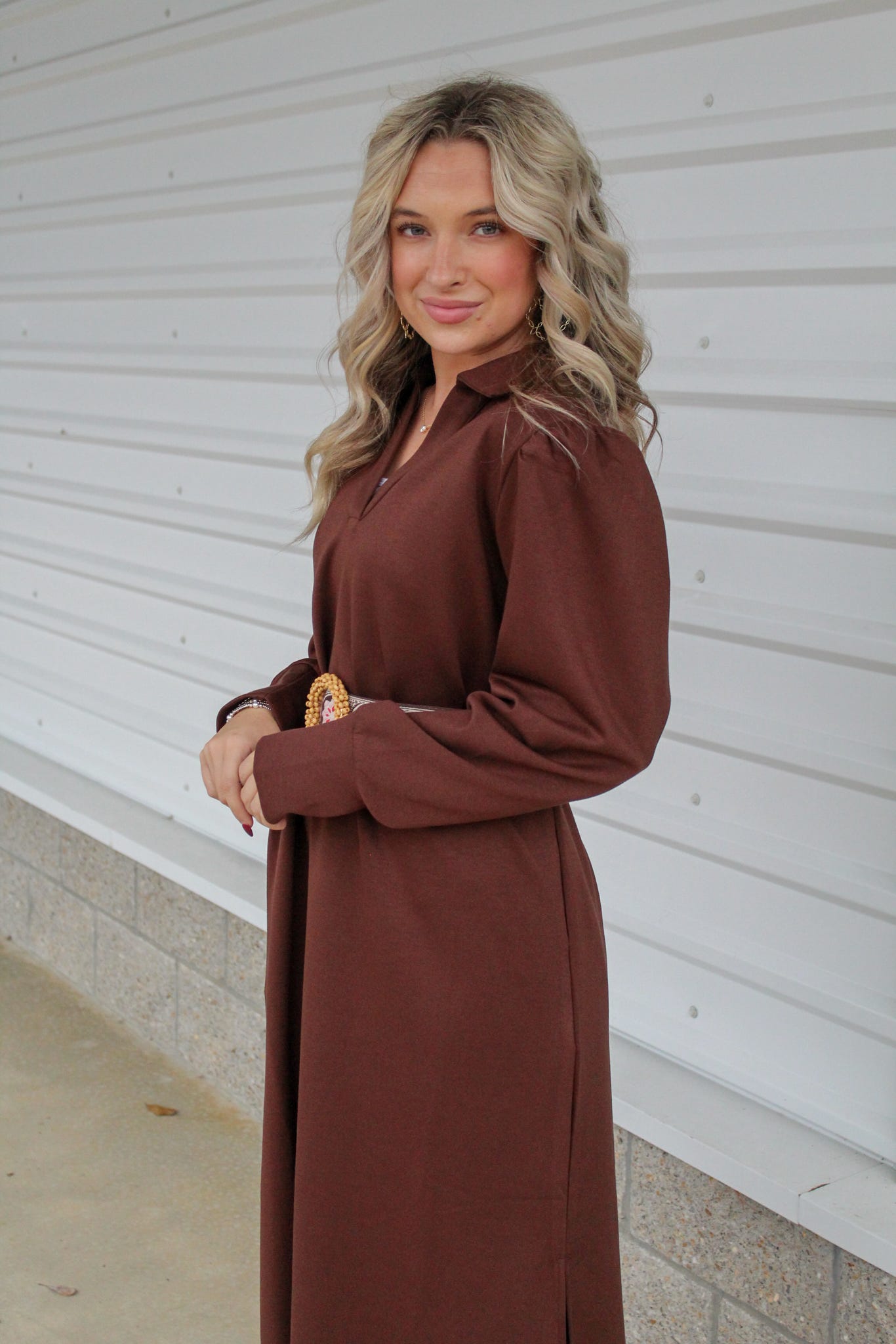 Effortlessly In Love Brown Maxi Dress