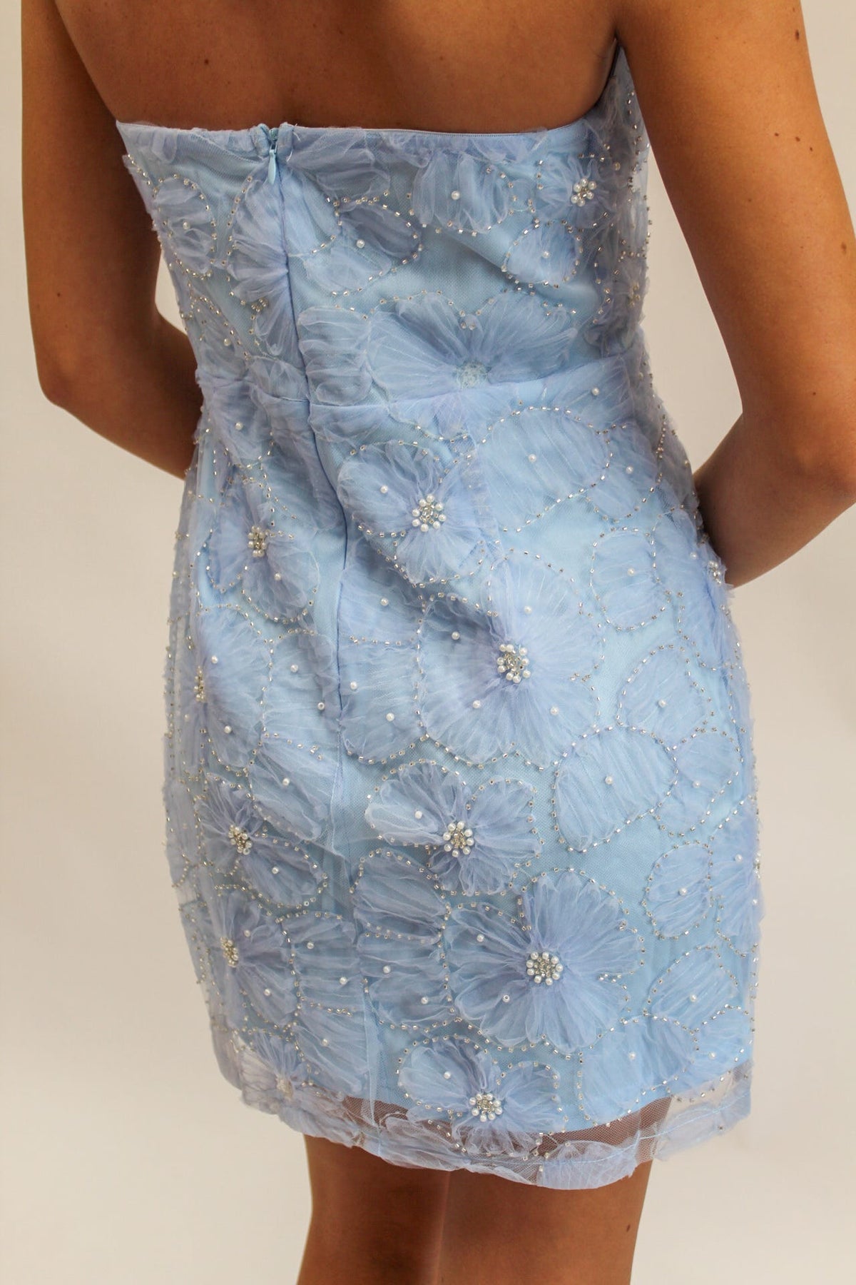 Crystal Garden Beaded Mini Dress