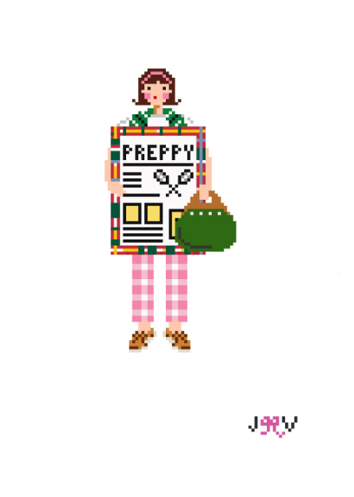 JV183 - Preppy Bru Needlepoint Canvas