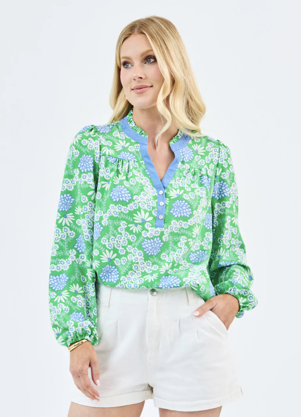 Top Gianna Daisy Chain Green