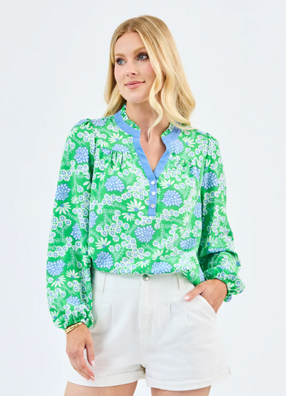 Top Gianna Daisy Chain Green