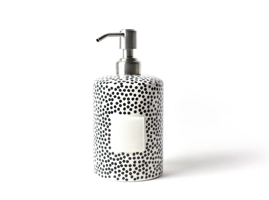 Black Small Dot Mini Cylinder Soap Pump