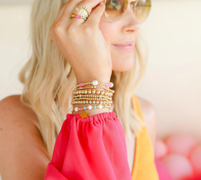 Hot Pink Pearl Bracelet