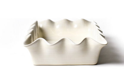 Signature Square Ruffle 9.5 Casserole White