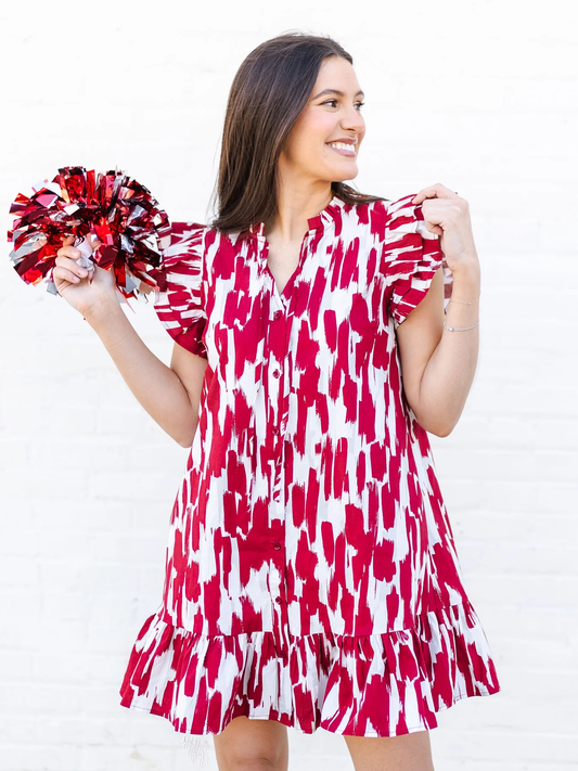 Dress Abby Tlgt Time Maroon/White