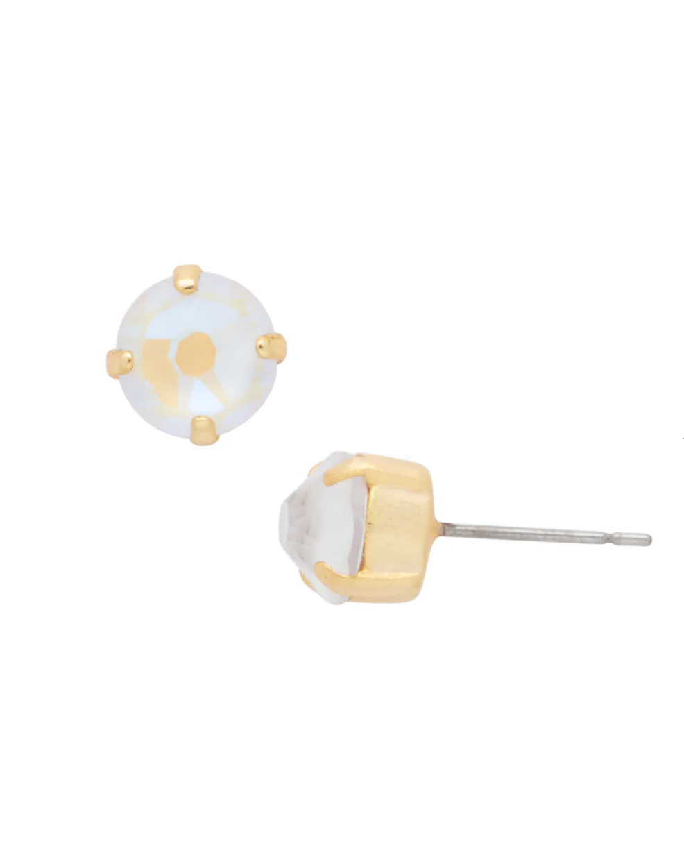 Simple Stud Earrings Matte Gold Goleden Goddess