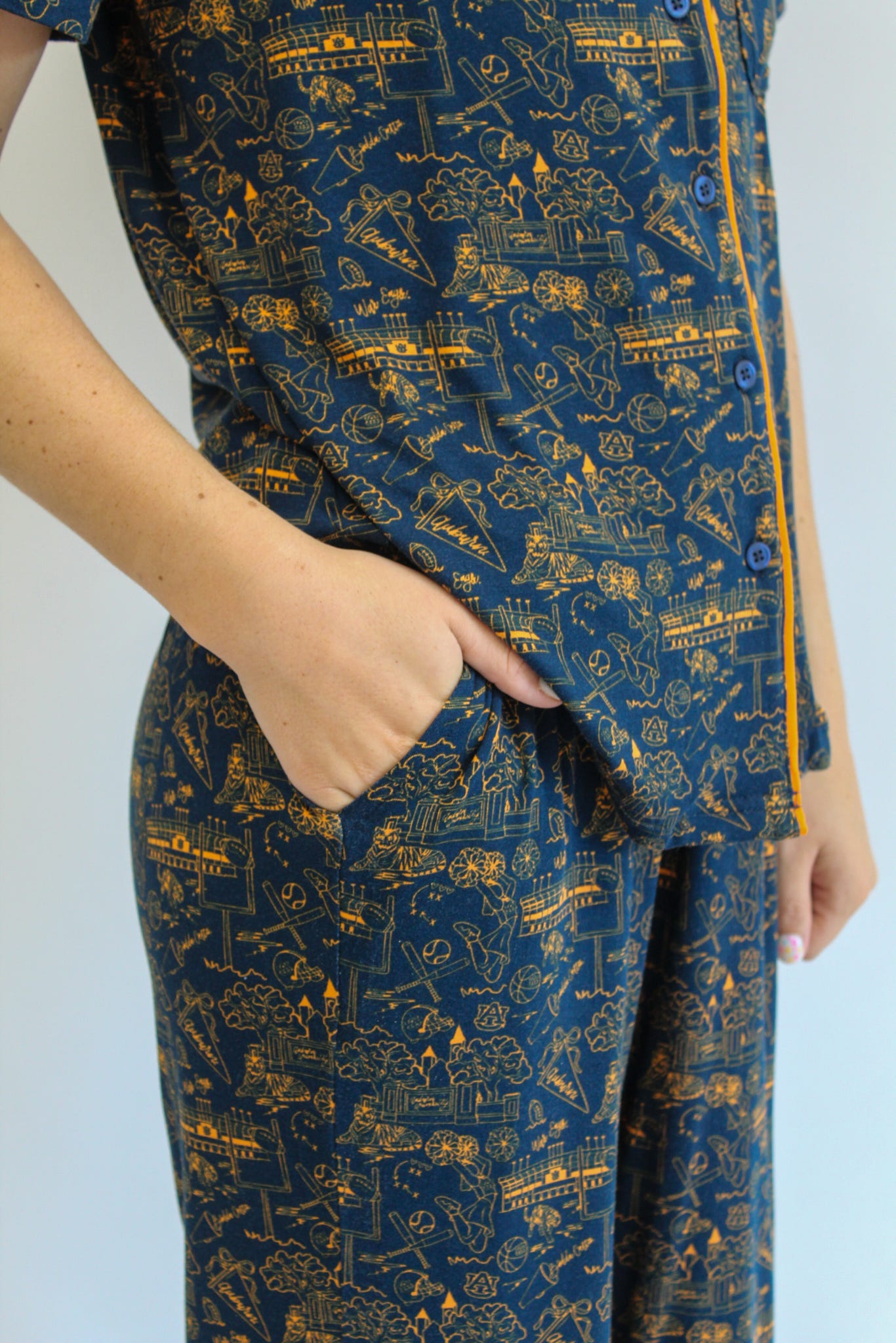 Team Toile Auburn Charlotte Pajama Pant Set