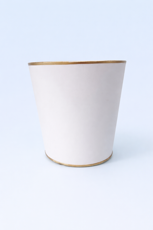 Color Block Round White 6 inch Container