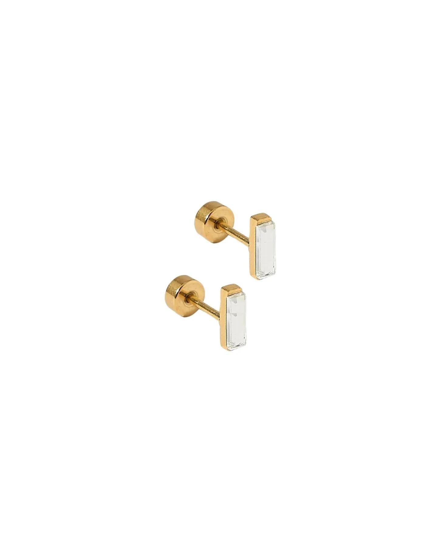 Amber Screwback Stud Earrings