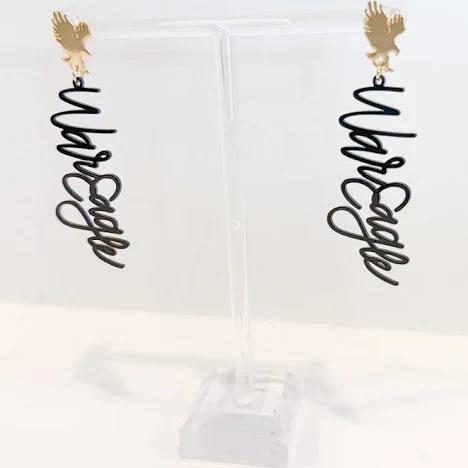 AU Navy War Eagle Earrings