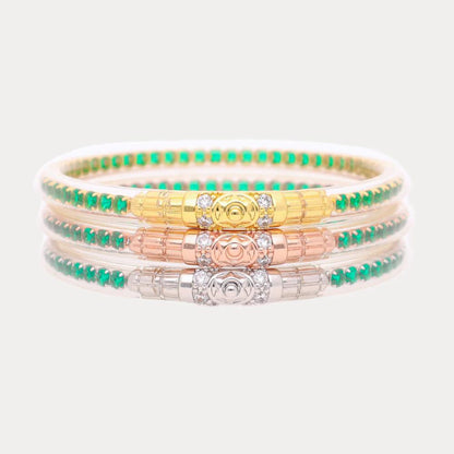 Three Queens All Weather Bangles - Emerald