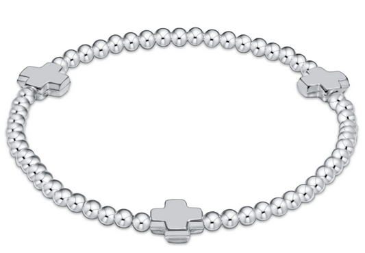 Enewton Extends - Signature Cross Sterling Pattern 3mm Bead Bracelet - Sterling