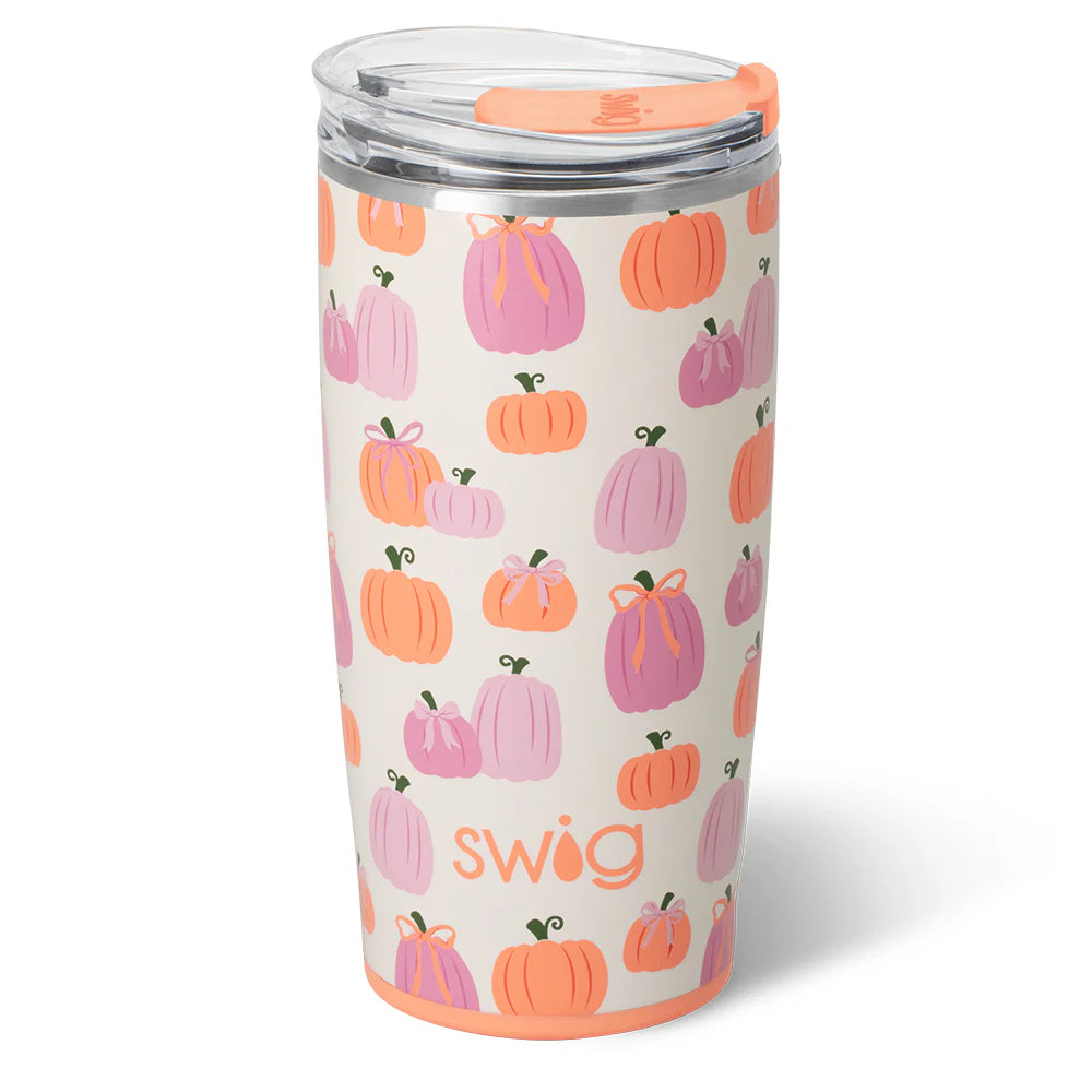 Pumpkin and Bows Swig