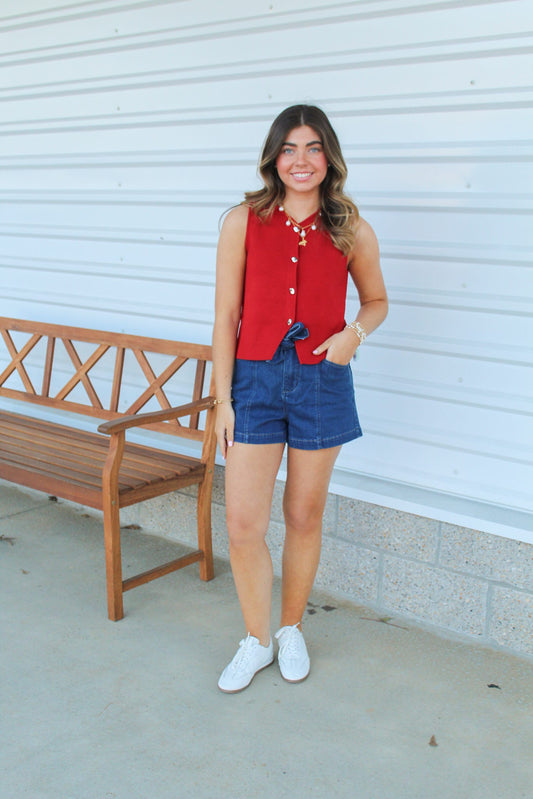 Tie It Up Denim Shorts