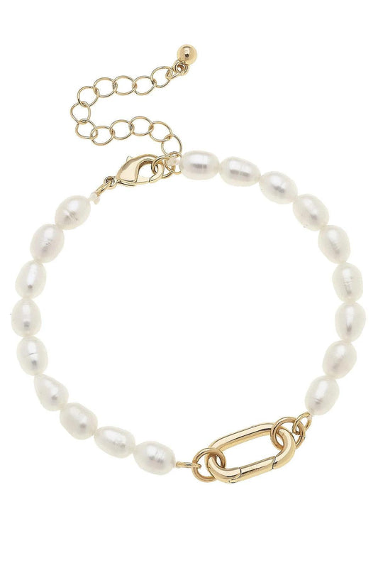 Piper Freshwater Pearl Charm Bracelet