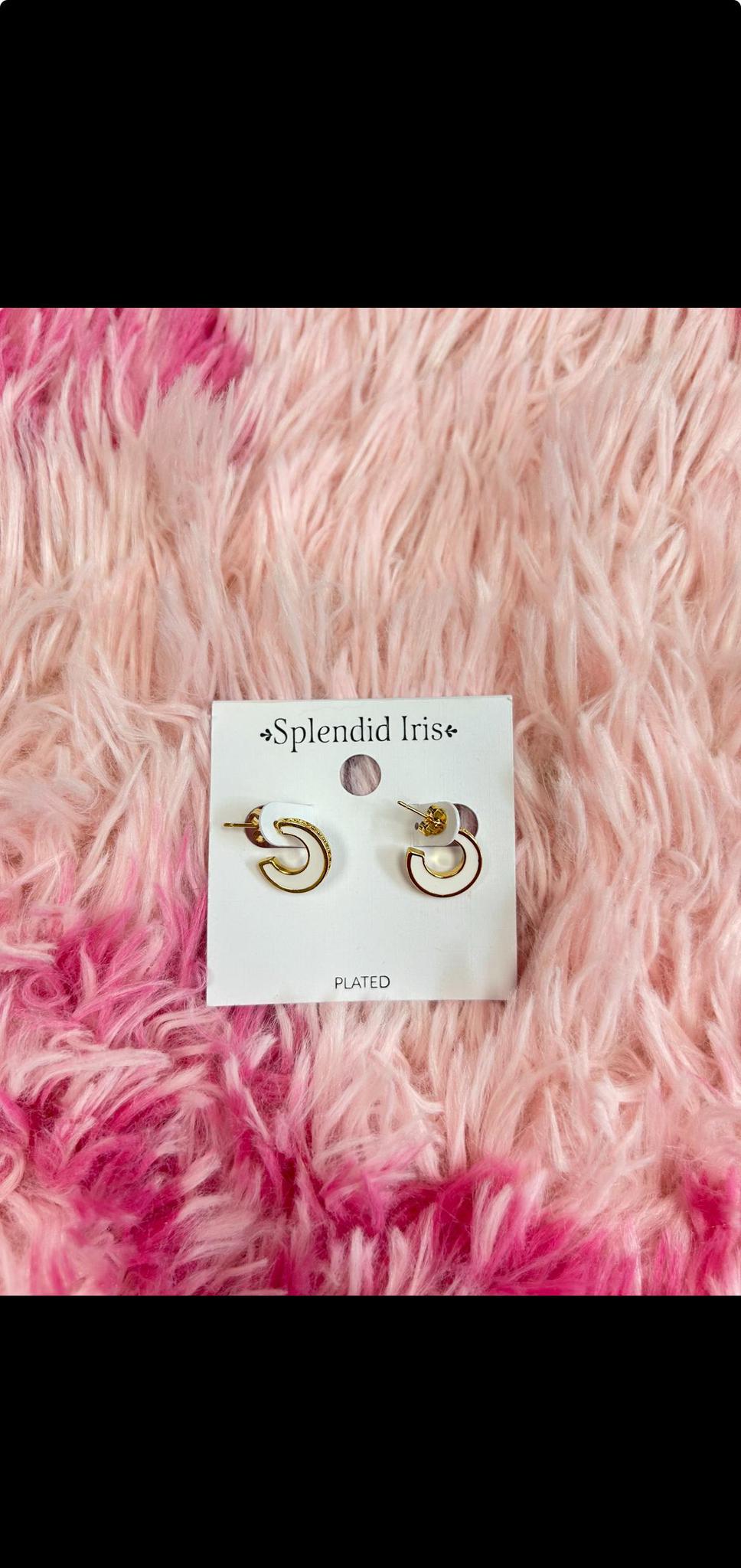 Small Colorful Pave Hoop