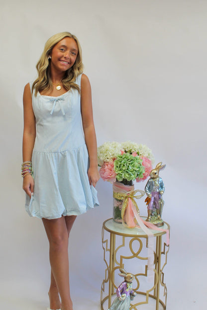 Beach Breeze Bubble Hem Mini Dress