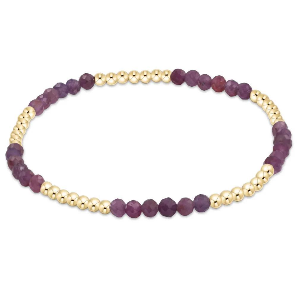 Enewton Gold Blissful 2.5mm Bead Bracelet- Ruby