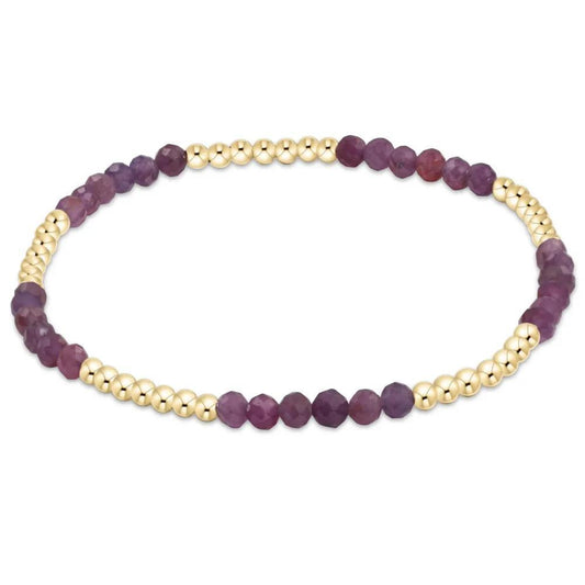 Enewton Gold Blissful 2.5mm Bead Bracelet- Ruby