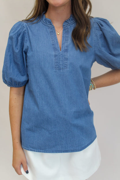 Lainey Chambray Top