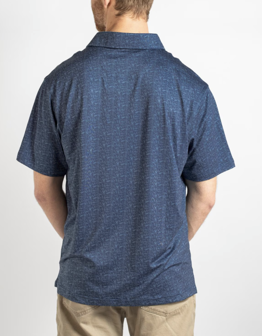 Men's Grill Master Performance Polo Blue