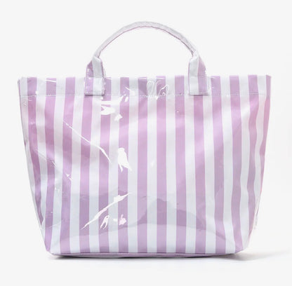 Colorblock Striped Tote Bag - Waterproof Beach Bag