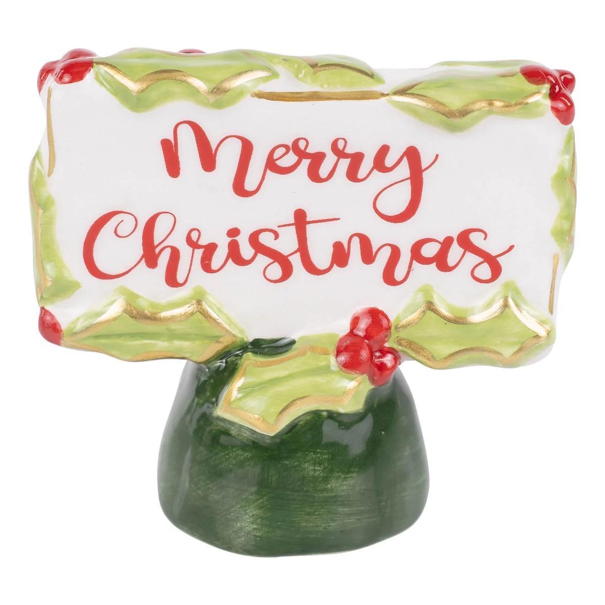 Merry Christmas Holly Charcuterie Topper