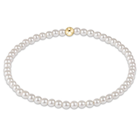 Classic Pearl Bead Bracelet- 3mm