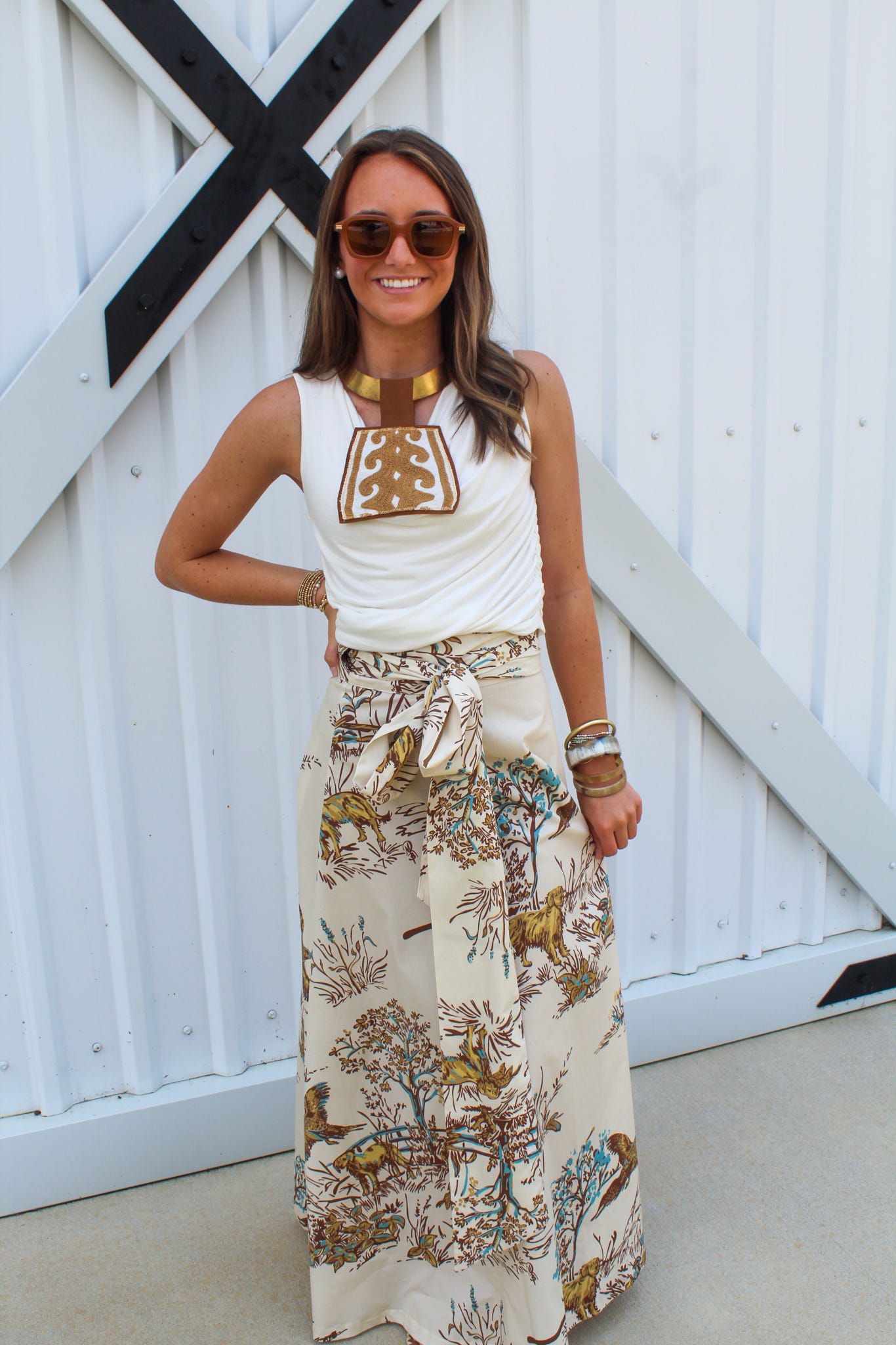 Maple Field & Feather Brady Wrap Maxi Skirt
