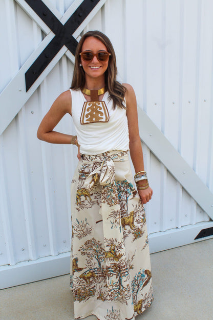 Maple Field & Feather Brady Wrap Maxi Skirt