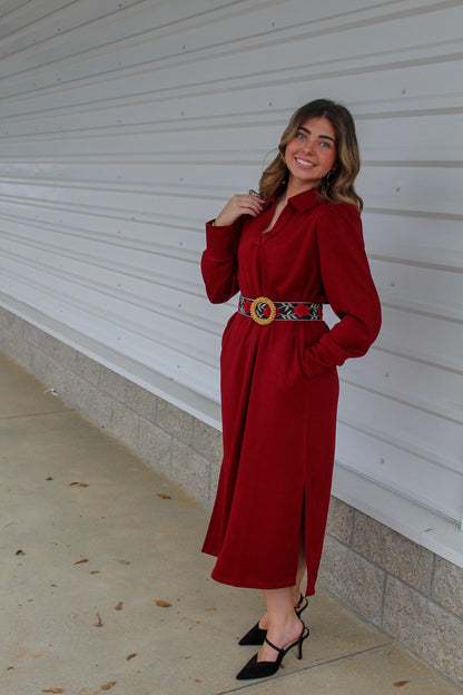 Sweet Talk Wine Dress