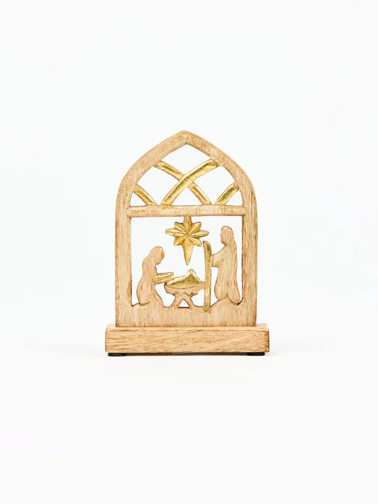 Wood Nativity
