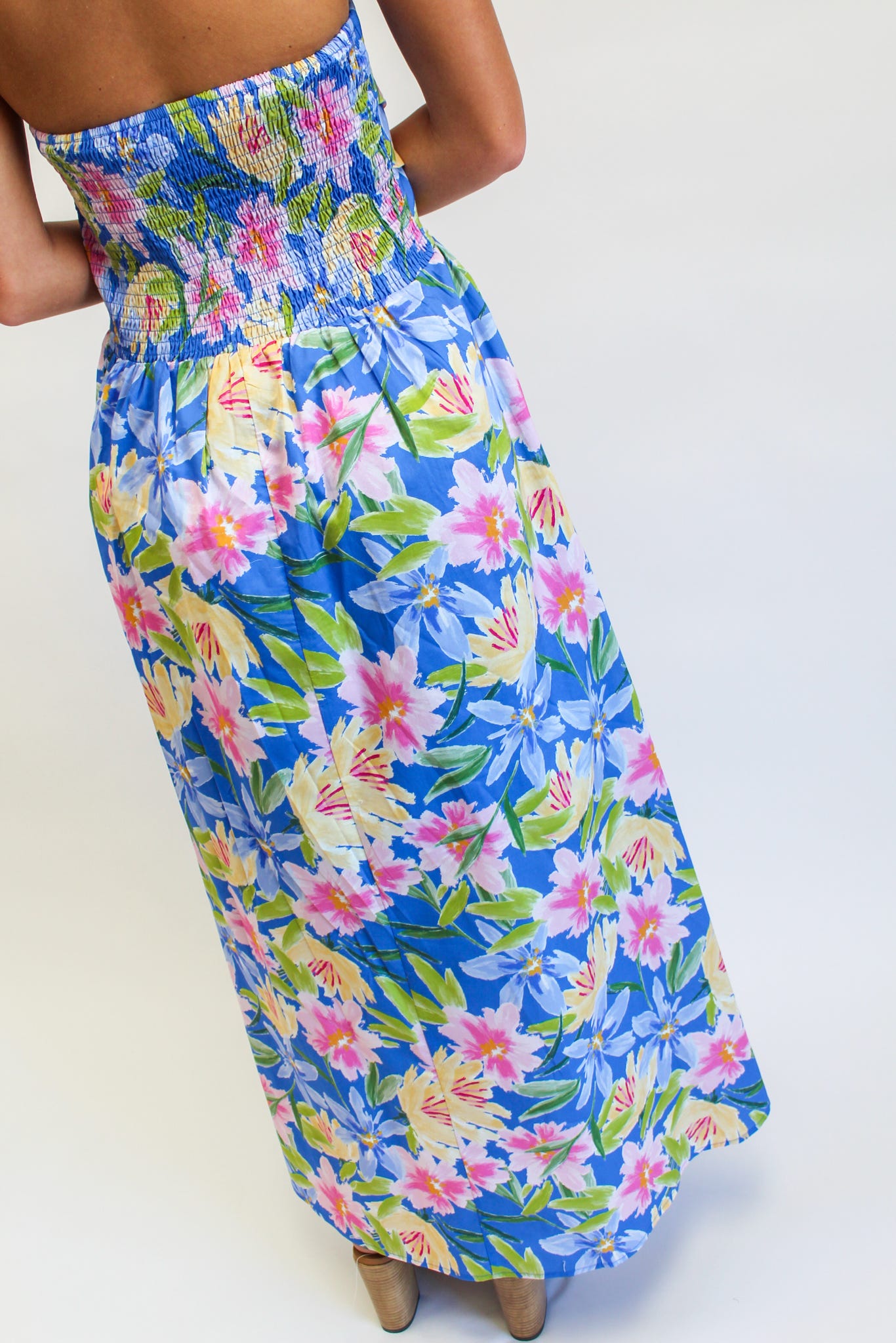 Sunset Petal Sky Maxi Dress