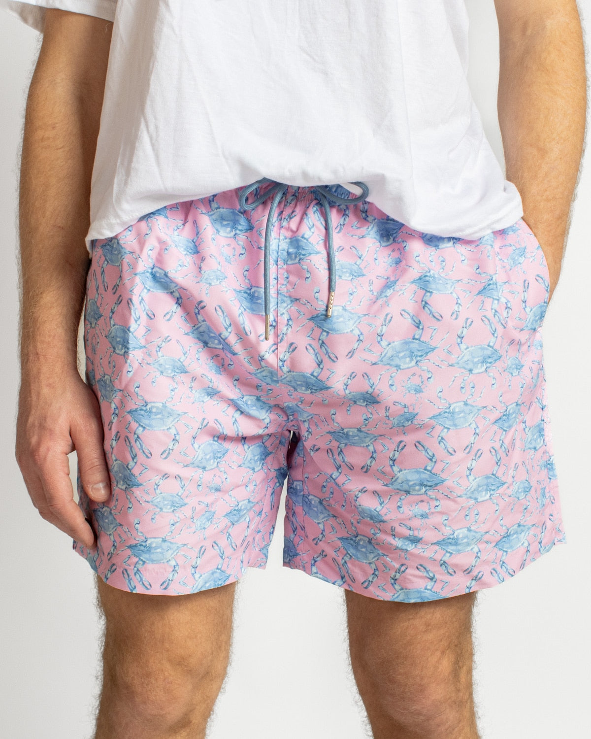 Men's Chesapeake Crab Swim Trunks Pink/Blue