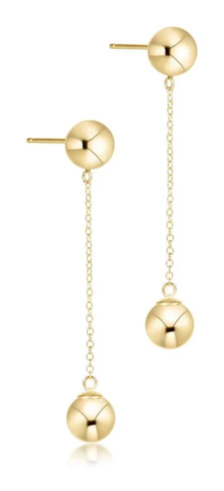 Simplicity Chain Gold Drop Earring - Gold 8mm
