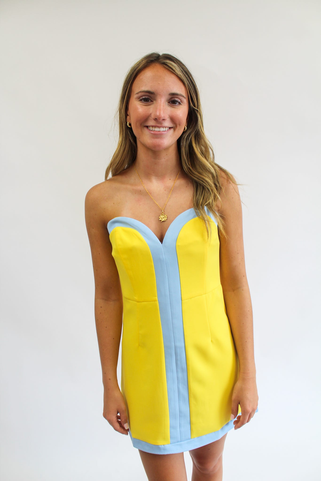 Lemon Drop Darling Strapless Dress