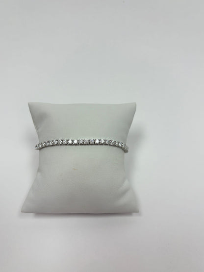 Sterling Silver Moissanite Tennis Chain Bracelet