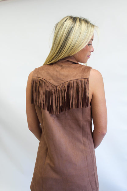Cinnamon Swing Sleeveless Vest