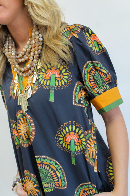 Fall Foliage Mini Dress