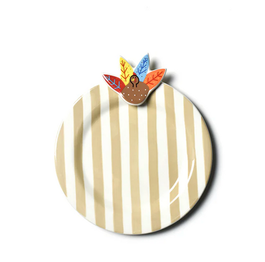TURKEY EMBELLISHED PLATE HAPPY EVERYTHING