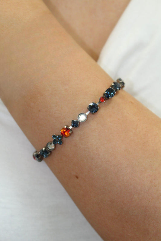 Crystal and Cabochon Tennis Bracelet