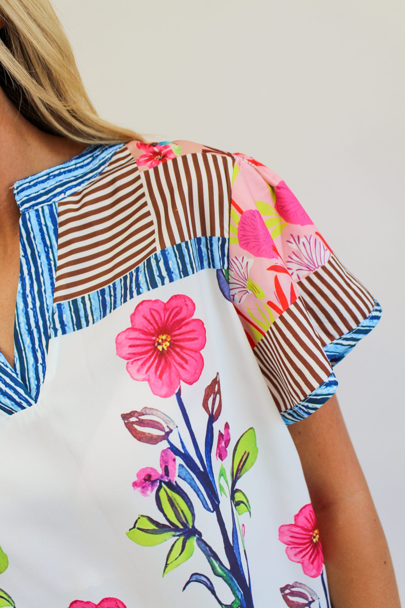 Pop Art Floral Blouse