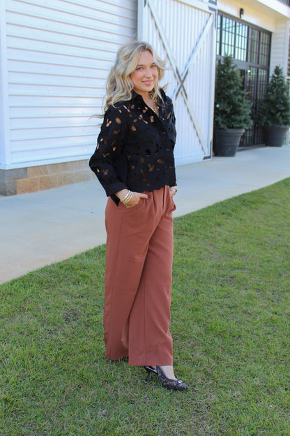 Midday Latte Pleated Pants